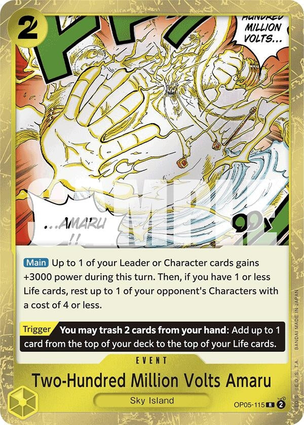 Two-Hundred Million Volts Amaru (Jolly Roger Foil) (OP05-115) (Premium Booster -The Best-) (PRB-01)