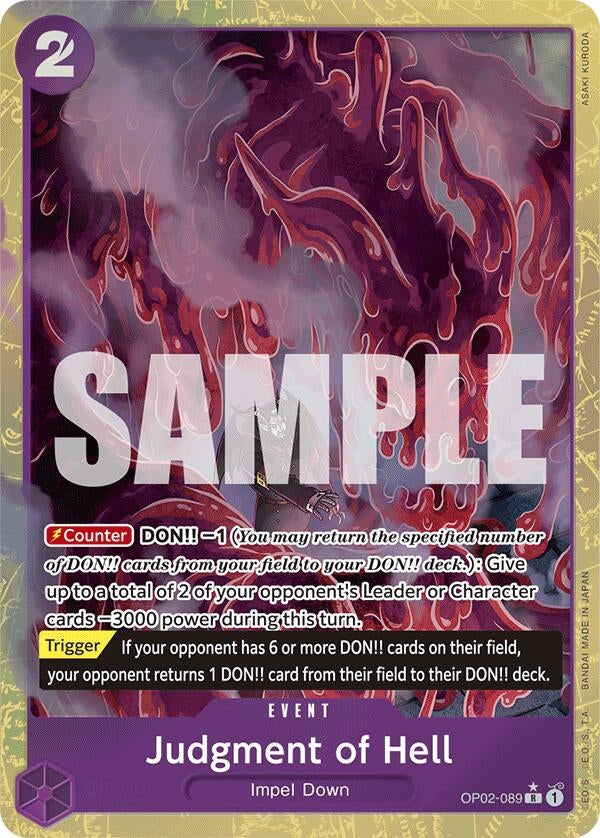 Judgment of Hell (Alternate Art) (OP02-089) (Premium Booster -The Best-) (PRB-01)