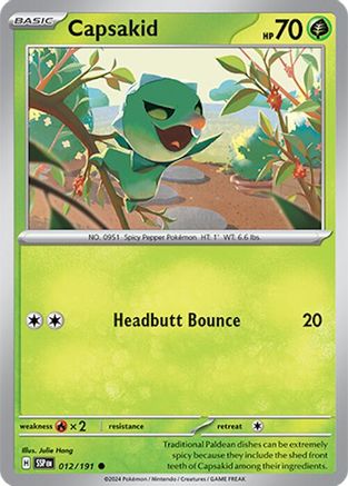 Capsakid 012/191 - SV08 Surging Sparks Reverse Holofoil