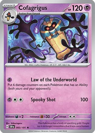 Cofagrigus 083/191 - SV08 Surging Sparks Holofoil