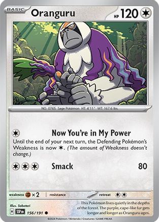 Oranguru 156/191 - SV08 Surging Sparks Reverse Holofoil