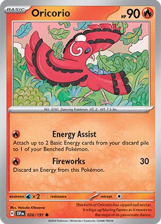 Oricorio 026/191 - SV08 Surging Sparks Reverse Holofoil