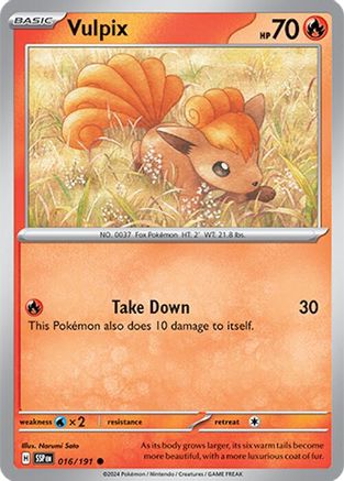 Vulpix 016/191 - SV08 Surging Sparks Reverse Holofoil