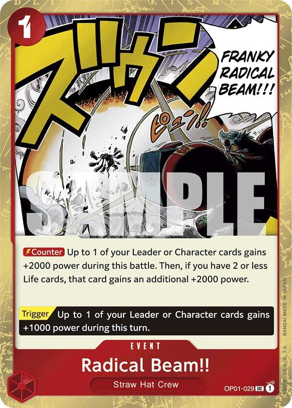 Radical Beam!! (Jolly Roger Foil) (OP01-029) (Premium Booster -The Best-) (PRB-01)