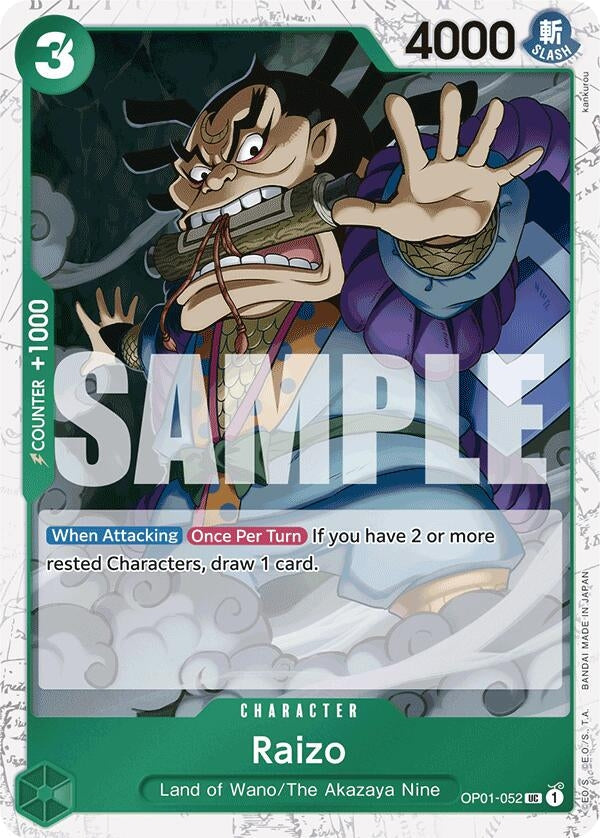 Raizo (Jolly Roger Foil) (OP01-052) (Premium Booster -The Best-) (PRB-01)