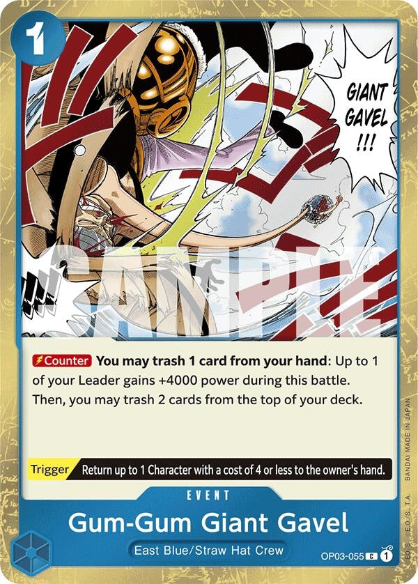 Gum-Gum Giant Gavel (Jolly Roger Foil) (OP03-055) (Premium Booster -The Best-) (PRB-01)