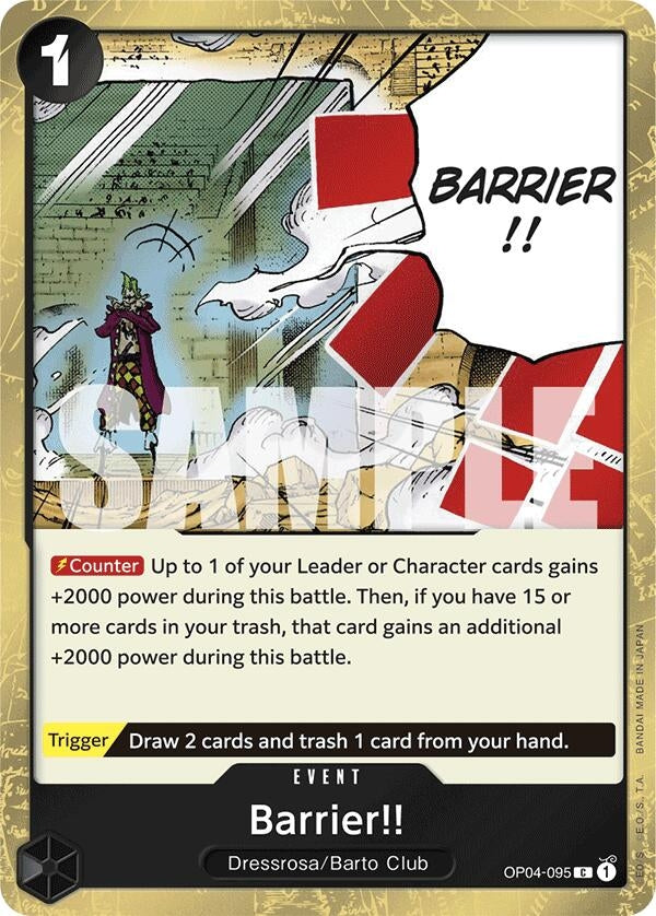Barrier!! (Jolly Roger Foil) (OP04-095) (Premium Booster -The Best-) (PRB-01)