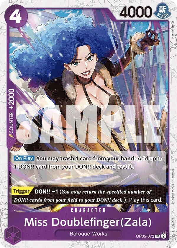 Miss Doublefinger(Zala) (Jolly Roger Foil) (OP05-073) (Premium Booster -The Best-) (PRB-01)