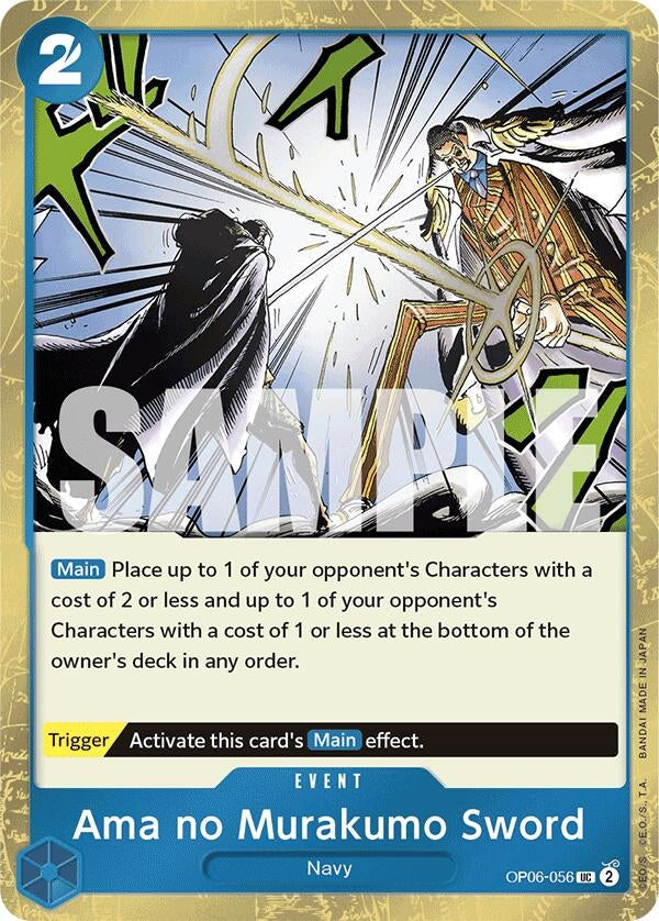 Ama no Murakumo Sword (Jolly Roger Foil) (OP06-056) (Premium Booster -The Best-) (PRB-01)