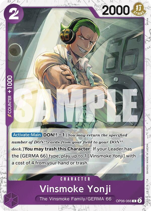 Vinsmoke Yonji (OP06-066) (Jolly Roger Foil) (OP06-066) (Premium Booster -The Best-) (PRB-01)