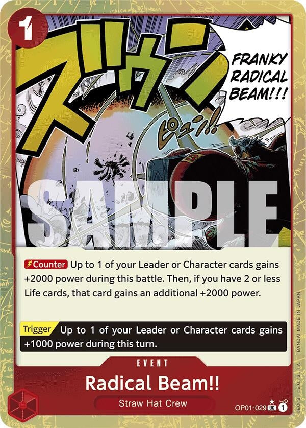 Radical Beam!! (Textured Foil) (OP01-029) (Premium Booster -The Best-) (PRB-01)