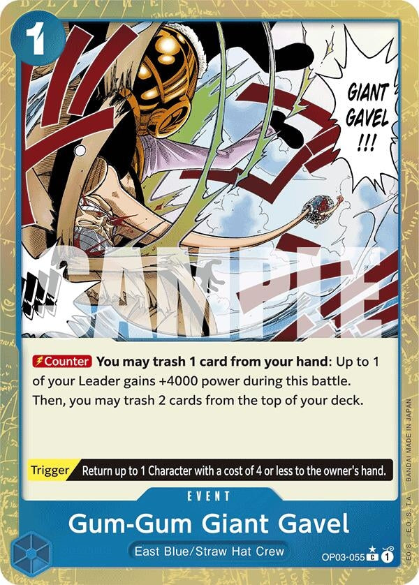 Gum-Gum Giant Gavel (Textured Foil) (OP03-055) (Premium Booster -The Best-) (PRB-01)