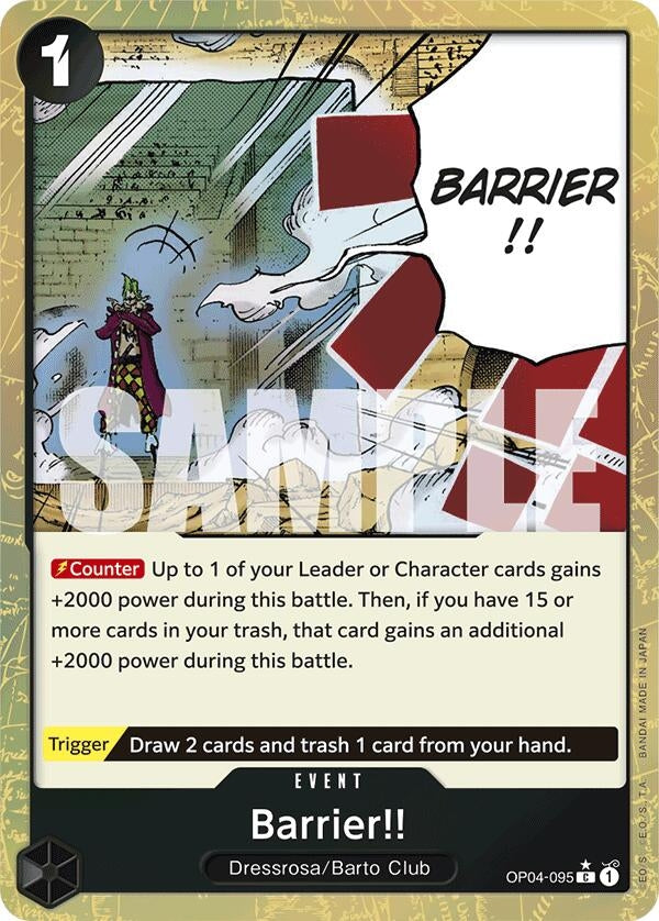Barrier!! (Textured Foil) (OP04-095) (Premium Booster -The Best-) (PRB-01)
