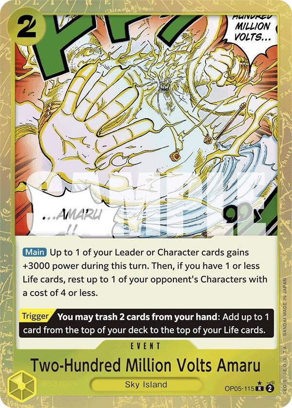 Two-Hundred Million Volts Amaru (Textured Foil) (OP05-115) (Premium Booster -The Best-) (PRB-01)