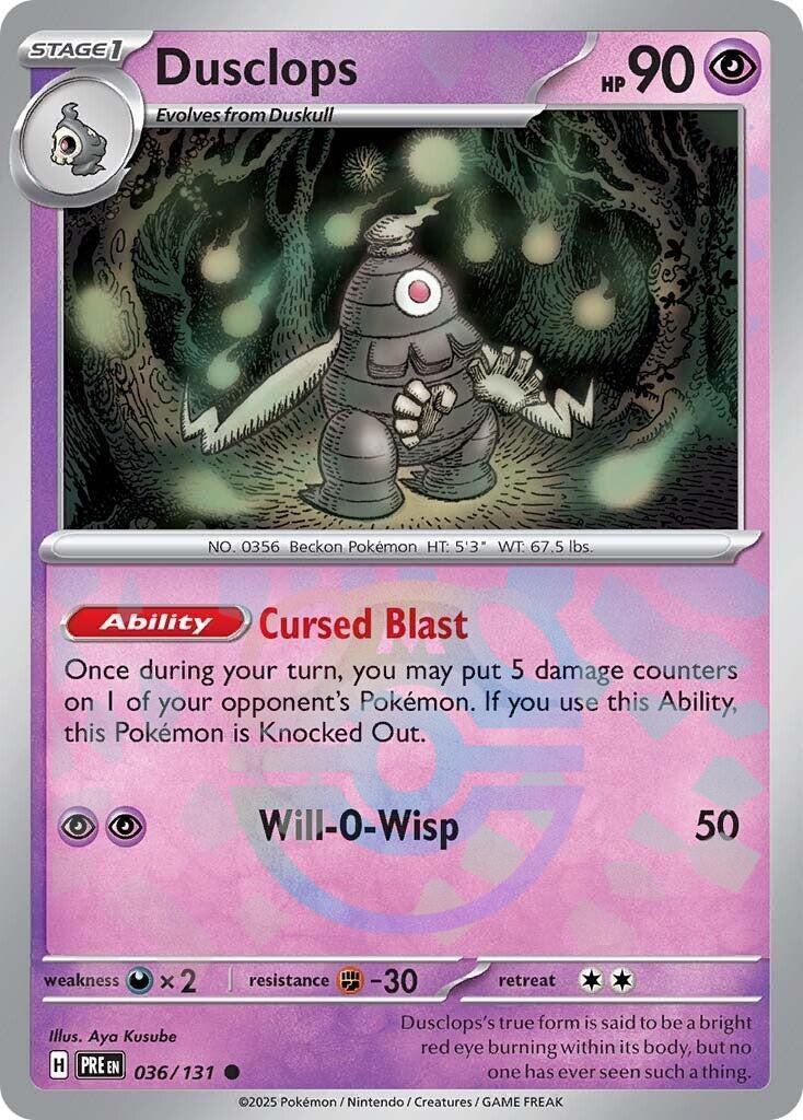 Dusclops (Master Ball Pattern) (036/131) (SV: Prismatic Evolutions)