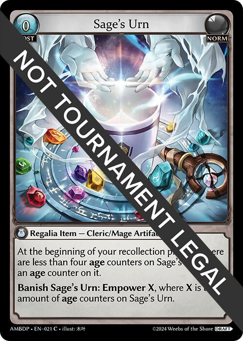 Sage's Urn (021) (Mortal Ambition Draft Pack) (AMBDP)