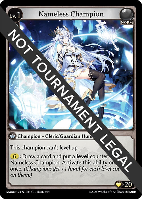 Nameless Champion (Cleric/Guardian) (001) (Mortal Ambition Draft Pack) (AMBDP)