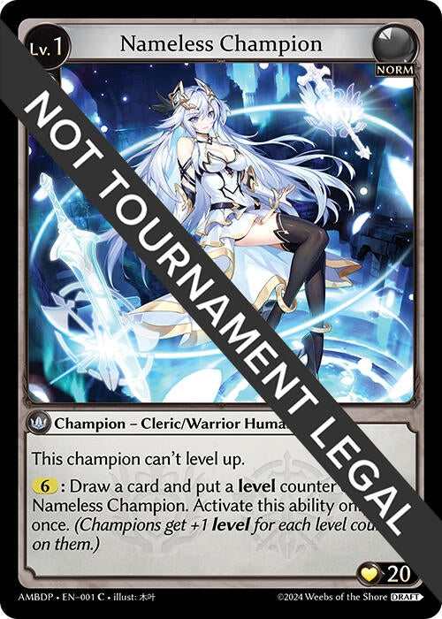 Nameless Champion (Cleric/Warrior) (001) (Mortal Ambition Draft Pack) (AMBDP)