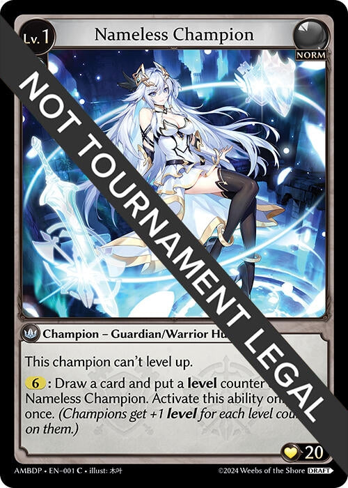 Nameless Champion (Guardian/Warrior) (001) (Mortal Ambition Draft Pack) (AMBDP)