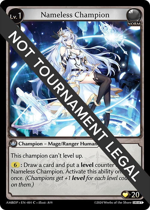 Nameless Champion (Mage/Ranger) (001) (Mortal Ambition Draft Pack) (AMBDP)