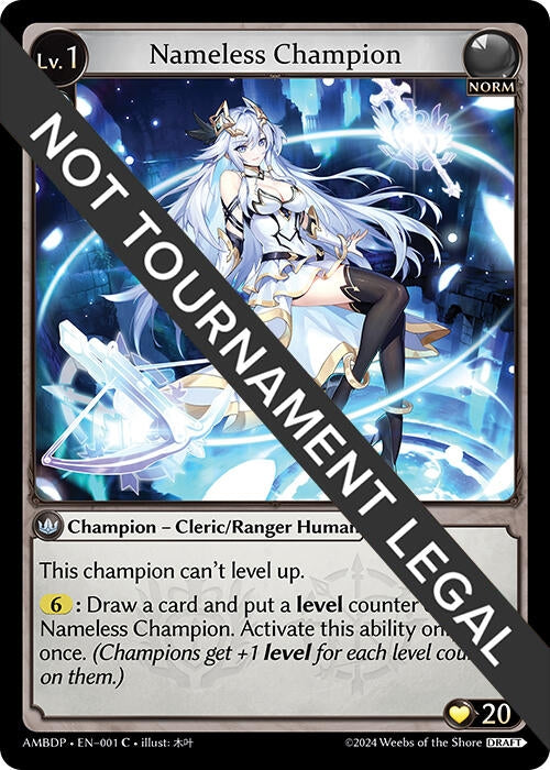 Nameless Champion (Cleric/Ranger) (001) (Mortal Ambition Draft Pack) (AMBDP)