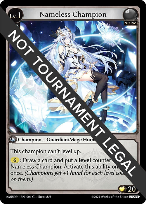 Nameless Champion (Guardian/Mage) (001) (Mortal Ambition Draft Pack) (AMBDP)