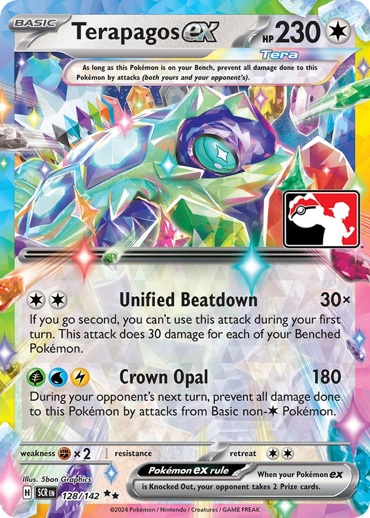 Terapagos ex - 128/142 (Prize Pack Series 6) (128/142) (Prize Pack Series Cards)