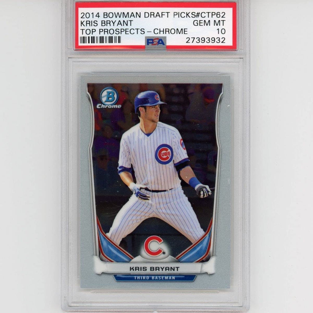 Graded 2014 Bowman Draft Picks Chrome Kris Bryant #CTP62 Rookie RC Baseball Card PSA 10 Gem Mint
