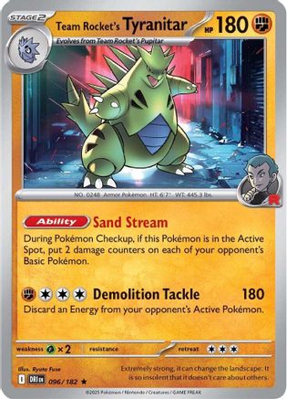 Team Rocket's Tyranitar 096 - SV10 Destined Rivals