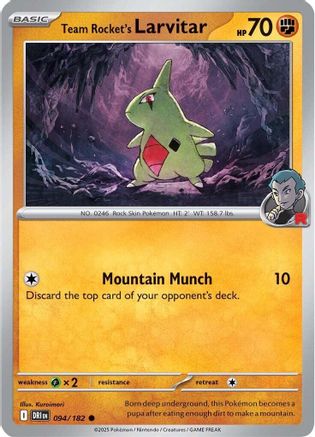 Team Rocket's Larvitar 094 - SV10 Destined Rivals Reverse Holofoil