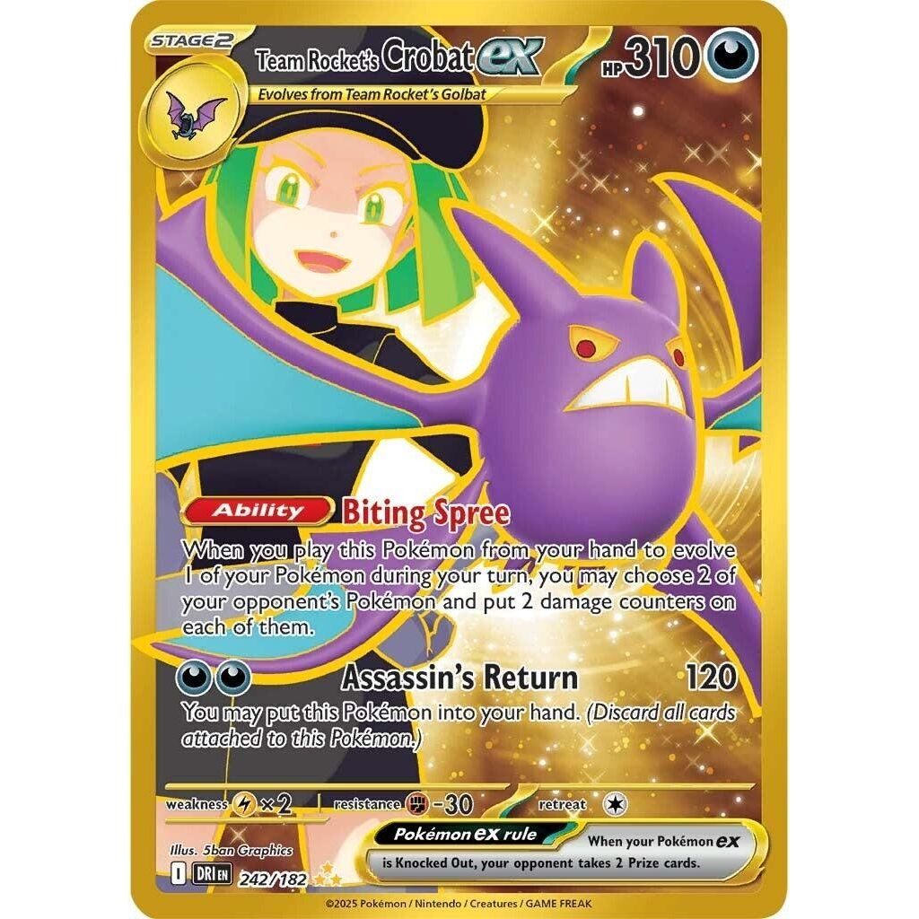 Team Rocket's Crobat ex (242/182) (SV10: Destined Rivals)