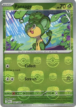 Pansage (Master Ball Pattern) 004/086 - SV Black Bolt - Holofoil