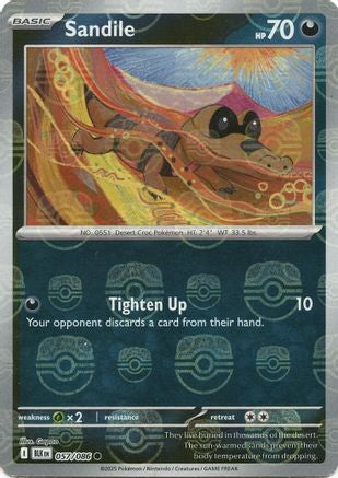Sandile (Master Ball Pattern) 057/086 - SV Black Bolt - Holofoil