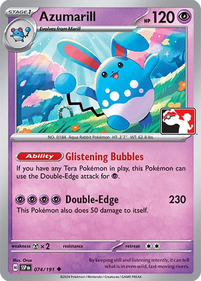 Azumarill (074/191) (Prize Pack Series Cards)