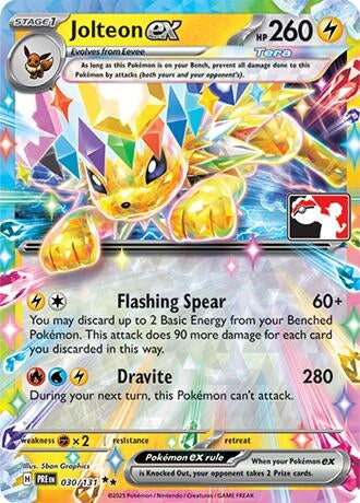 Jolteon ex (030/131) (Prize Pack Series Cards)