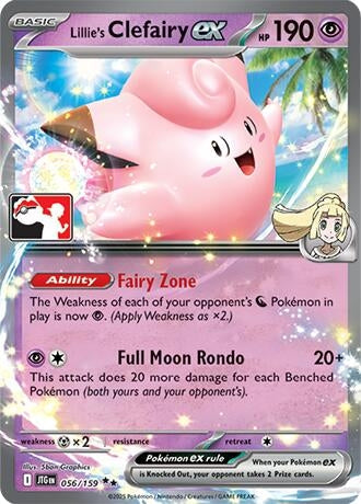 Lillie's Clefairy ex (056/159) (Prize Pack Series Cards)