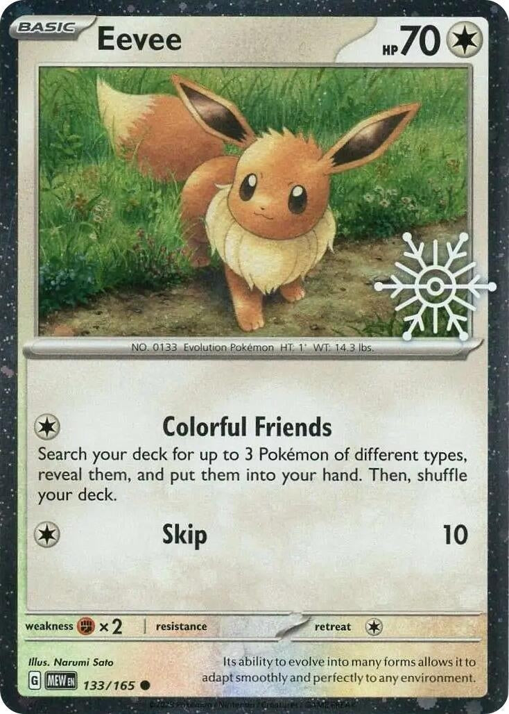 Eevee (Holiday Calendar) (133/165) (Miscellaneous Cards & Products) (MCAP)