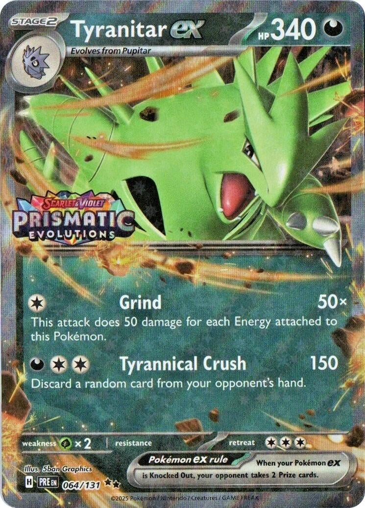 Tyranitar ex (Prismatic Evolutions Stamp) (064/131) (Miscellaneous Cards & Products) (MCAP)
