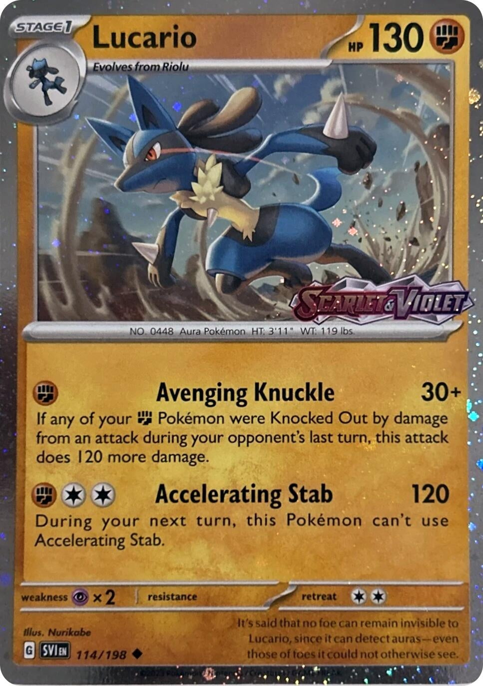 Lucario (Scarlet & Violet Stamp) (114/198) (Miscellaneous Cards & Products) (MCAP)