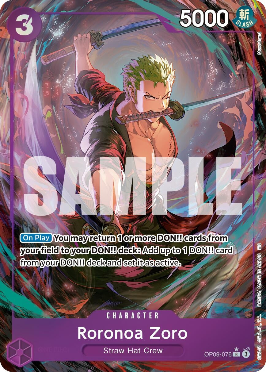 Roronoa Zoro - OP09-076 (Alternate Art) (OP09-076) (Premium Booster -The Best- Vol. 2) (PRB-02)