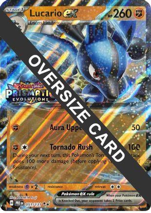 Lucario ex (Prismatic Evolutions Stamp) 051 - Jumbo Cards Holofoil