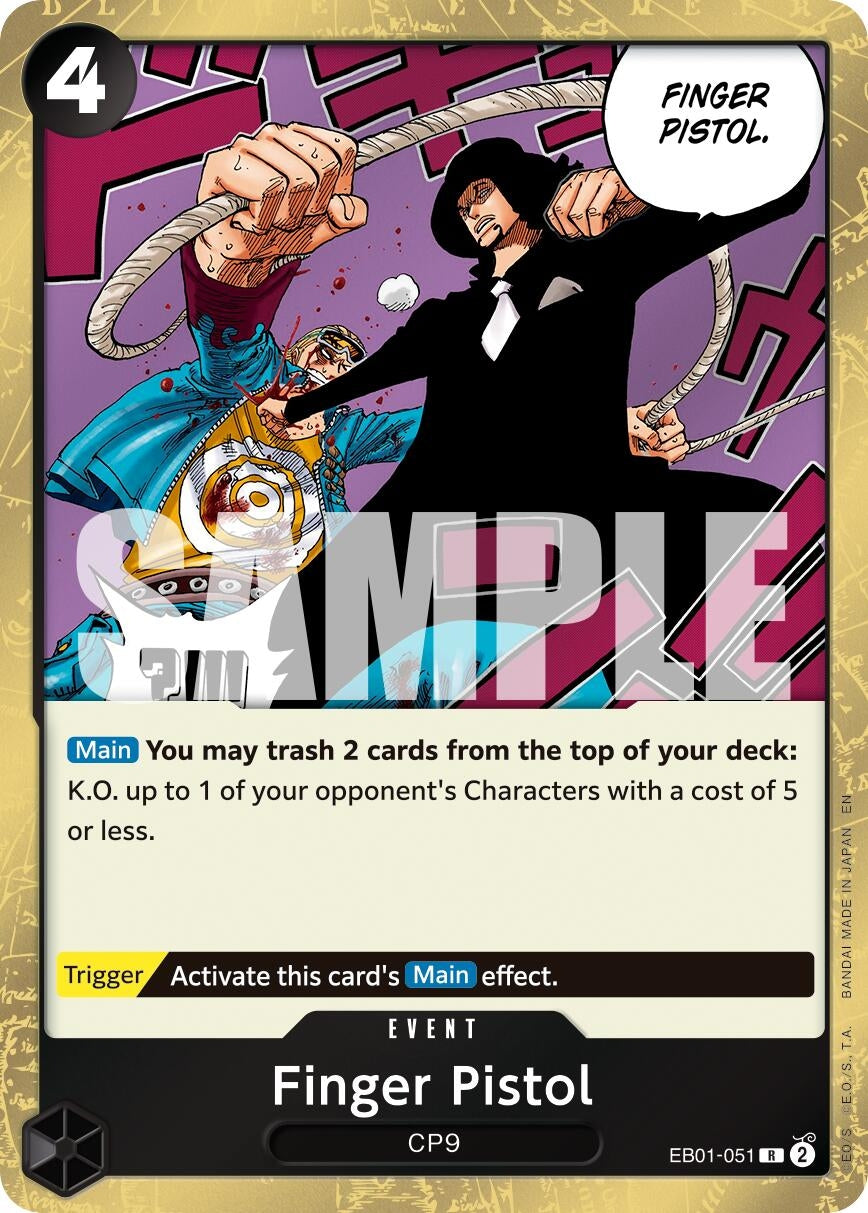 Finger Pistol (Reprint) (EB01-051) (Premium Booster -The Best- Vol. 2) (PRB-02)