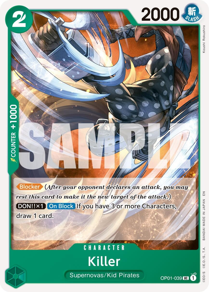 Killer (Reprint) (OP01-039) (Premium Booster -The Best- Vol. 2) (PRB-02)