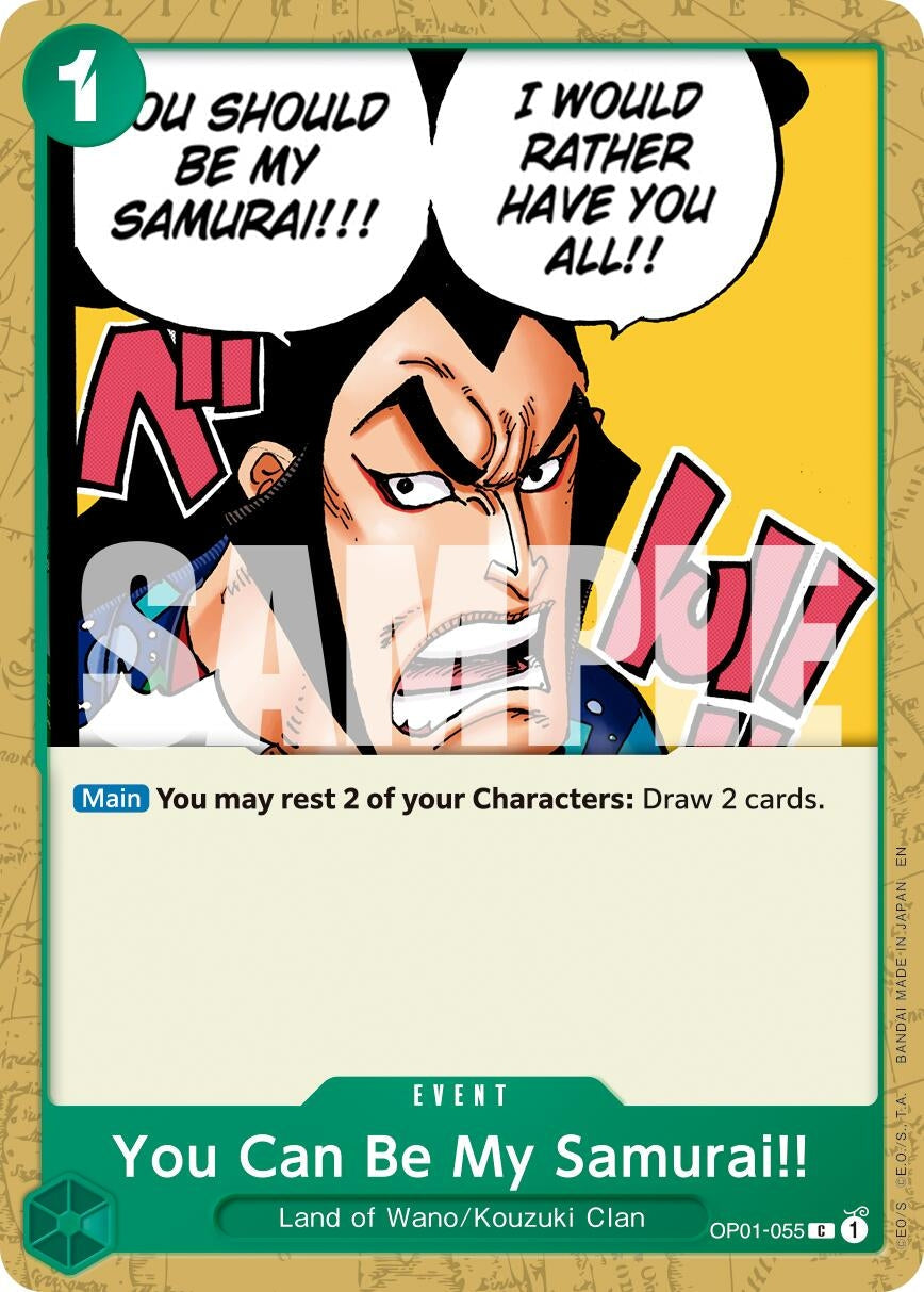 You Can Be My Samurai!! (Reprint) (OP01-055) (Premium Booster -The Best- Vol. 2) (PRB-02)
