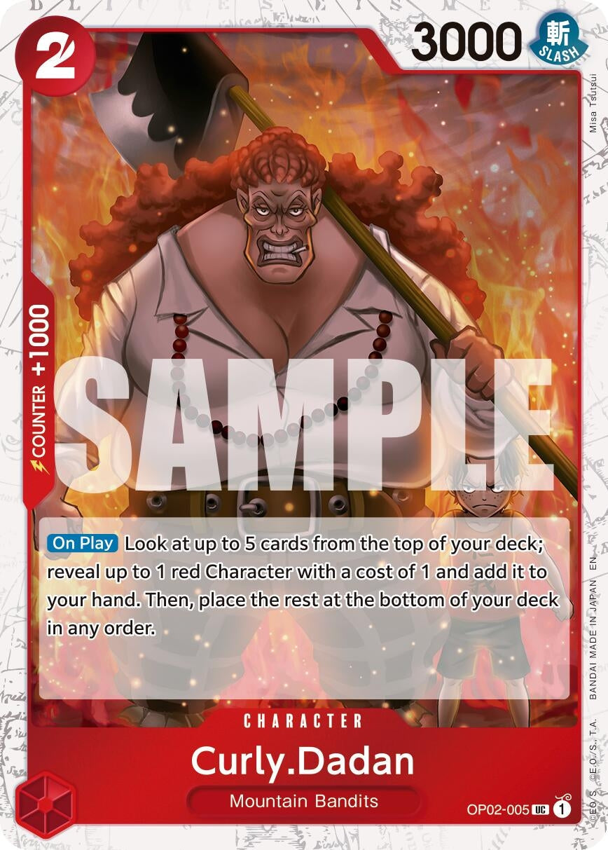 Curly.Dadan (Pirate Foil) (OP02-005) (Premium Booster -The Best- Vol. 2) (PRB-02)