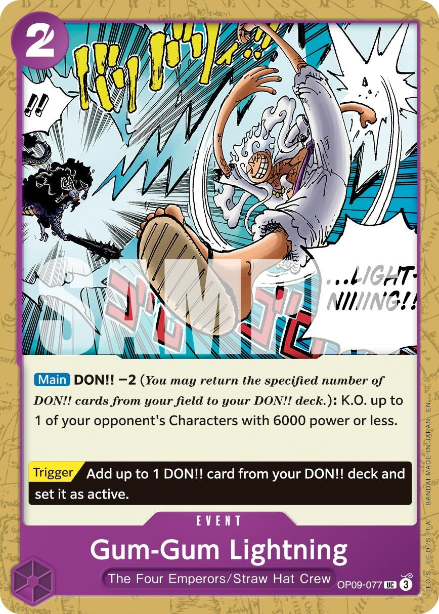 Gum-Gum Lightning (Reprint) (OP09-077) (Premium Booster -The Best- Vol. 2) (PRB-02)