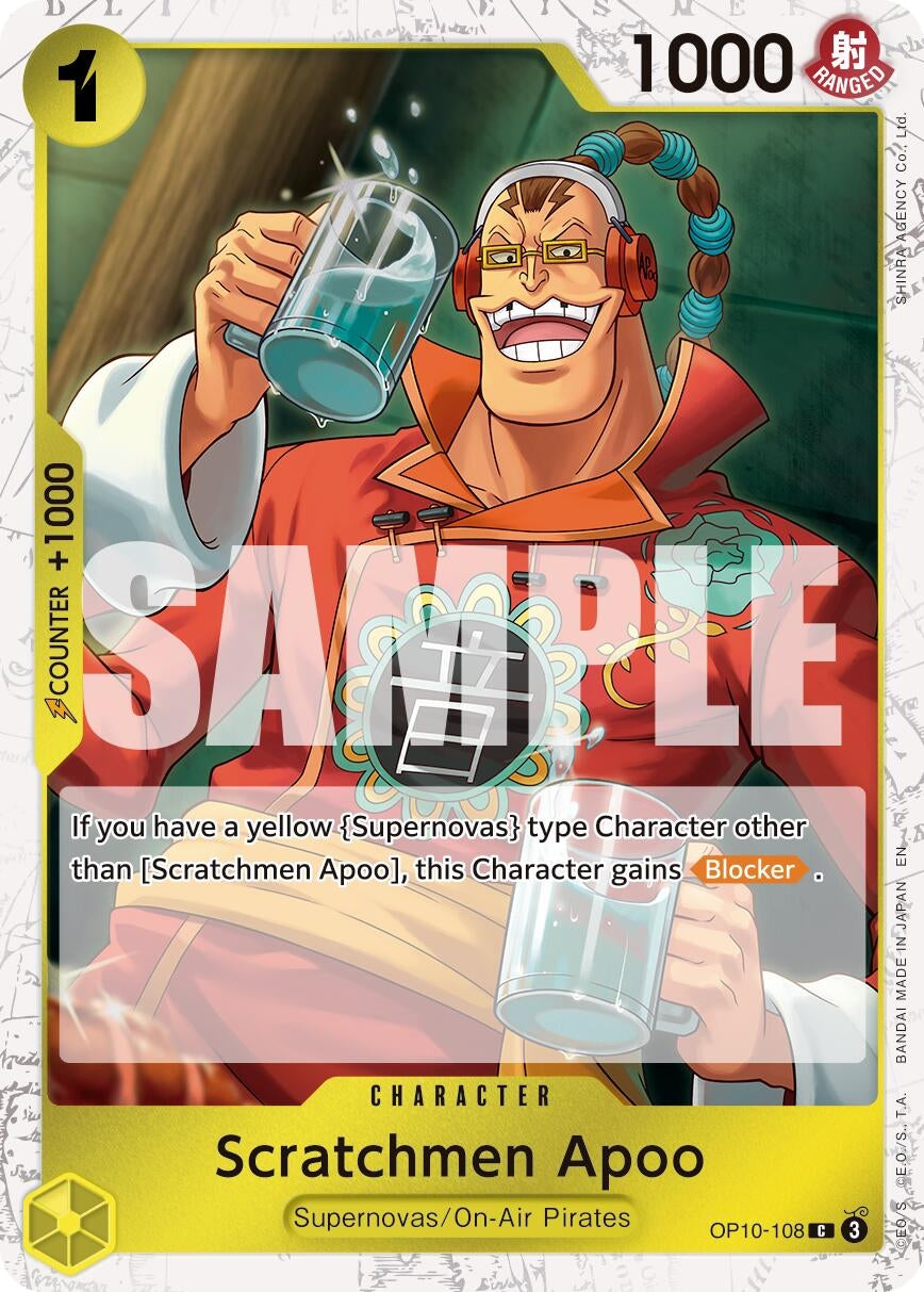 Scratchmen Apoo - OP10-108 (Pirate Foil) (OP10-108) (Premium Booster -The Best- Vol. 2) (PRB-02)