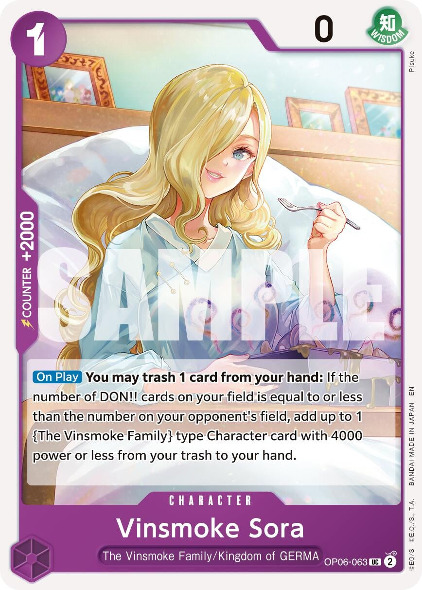 Vinsmoke Sora (Reprint) (OP06-063) (Premium Booster -The Best- Vol. 2) (PRB-02)