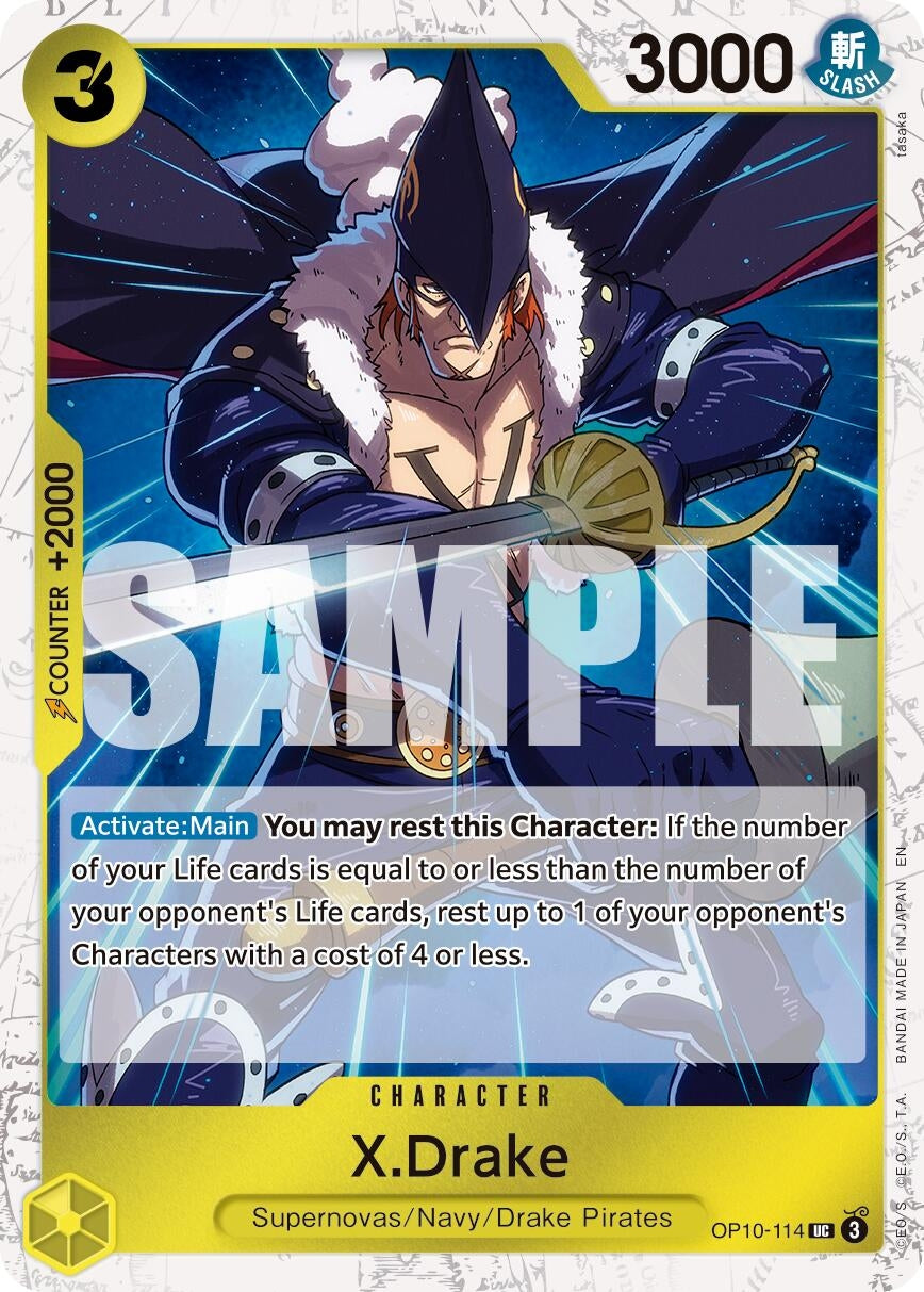 X.Drake (Pirate Foil) (OP10-114) (Premium Booster -The Best- Vol. 2) (PRB-02)