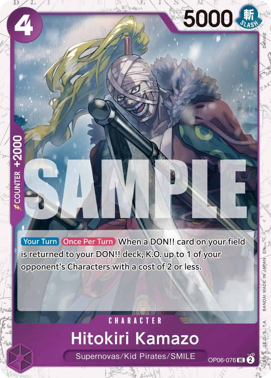 Hitokiri Kamazo (Pirate Foil) (OP06-076) (Premium Booster -The Best- Vol. 2) (PRB-02)